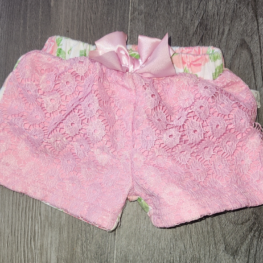 Pink Lace Kids Shorts